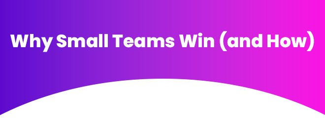 Why Small Teams Win (and How) header
