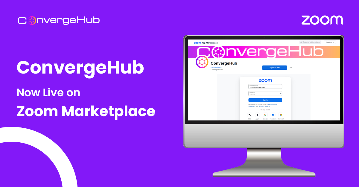 We Announce ConvergeHub’s Availability on the Zoom Marketplace