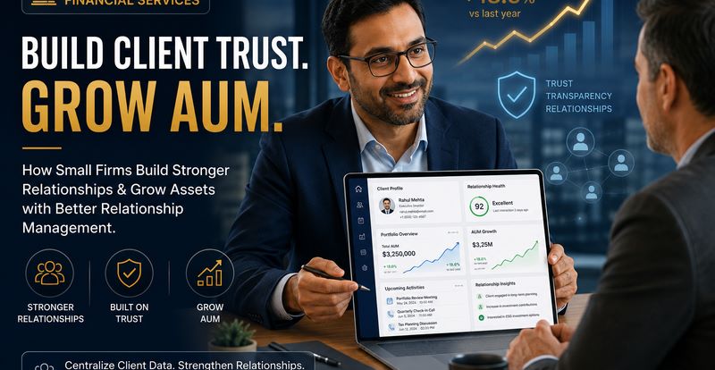 CRM for Financial Services: How Small Firms Build Client Trust & Grow AUM with Better Relationship Management