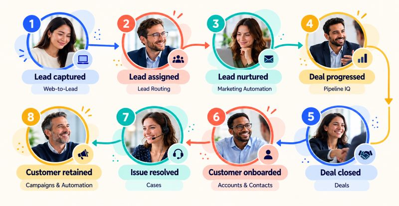 ConvergeHub connecting the customer journey from lead capture to retention