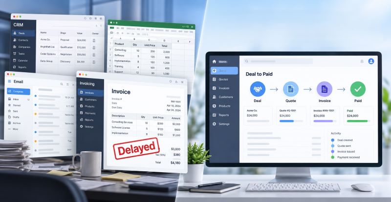 Quotes & Invoices Inside Your CRM That Shorten Time-to-Cash